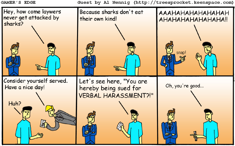 I had done several guest strips for Al, so I asked him to return the favor!
